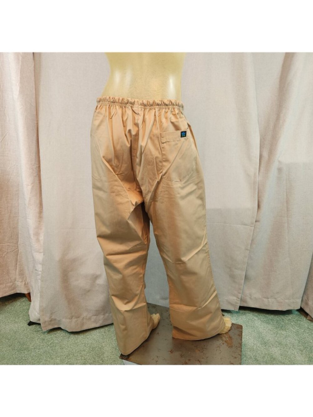 Maevn Khaki Brown XL XLARGE Elastic Waist Comfort Pants Scrubs Work Womens NEW - Picture 3 of 5